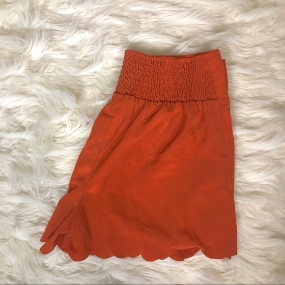 Women’s Bar III Orange Scalloped Shorts Small 🌻! - Picture 5 of 8
